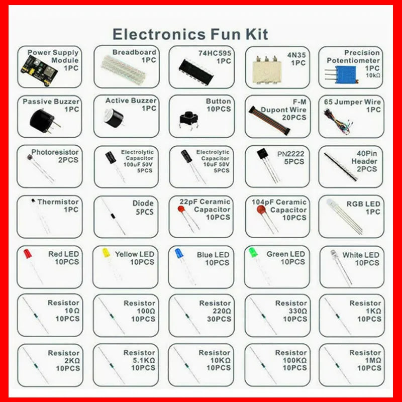 MB-102 Breadboard Kit – Components for Arduino UNO Beginners