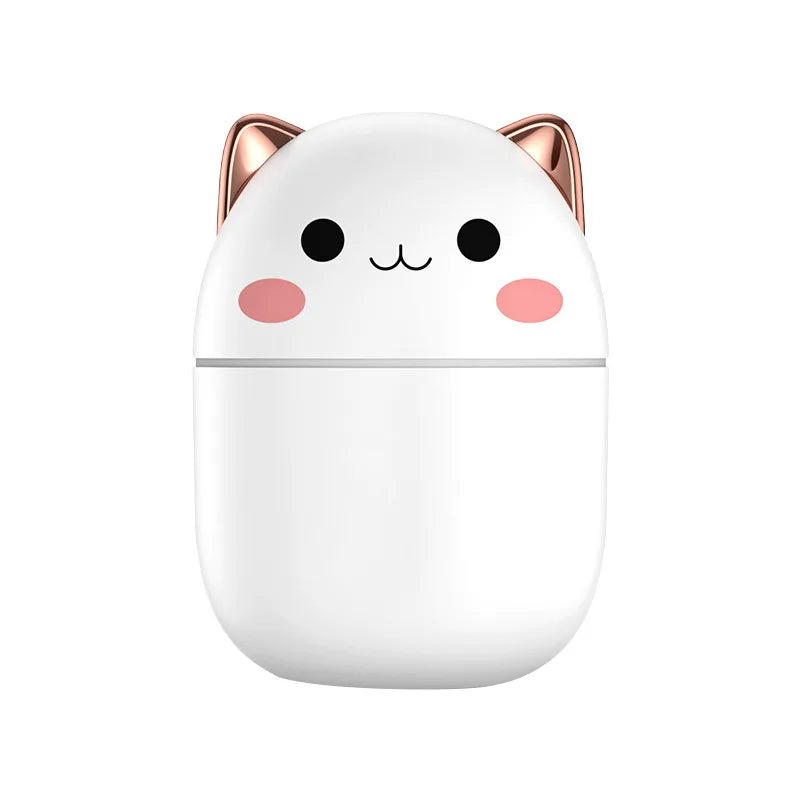 Portable 200Ml Air Humidifier Cute Kawaii Aroma Diffuser with Night Light Cool Mist for Bedroom Home Car Purifier Humificador
