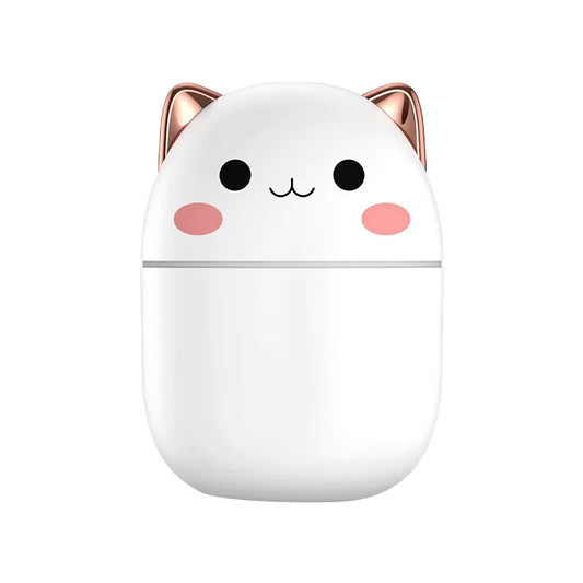 Portable 200Ml Air Humidifier Cute Kawaii Aroma Diffuser with Night Light Cool Mist for Bedroom Home Car Purifier Humificador
