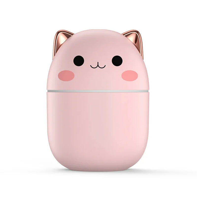 Portable 200Ml Air Humidifier Cute Kawaii Aroma Diffuser with Night Light Cool Mist for Bedroom Home Car Purifier Humificador