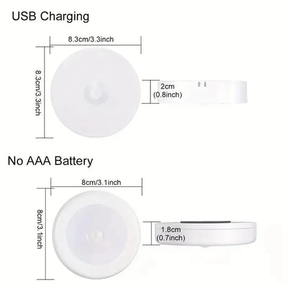 1Pc Motion Sensor Night Light - Wireless LED Detector Lamp for Bedroom, Staircase, Closet, and Room Decor-