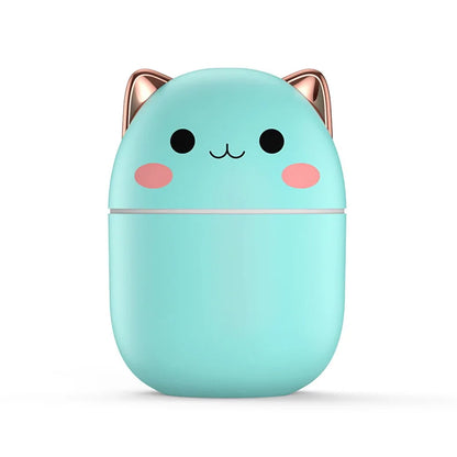 Portable 200Ml Air Humidifier Cute Kawaii Aroma Diffuser with Night Light Cool Mist for Bedroom Home Car Purifier Humificador